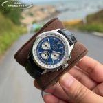 Breitling 42MM Calfs Leather Bracelet Stable Movement Blue Watch